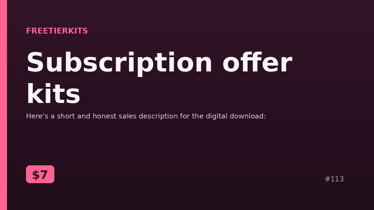 Subscription offer kits – Practical Kit cover