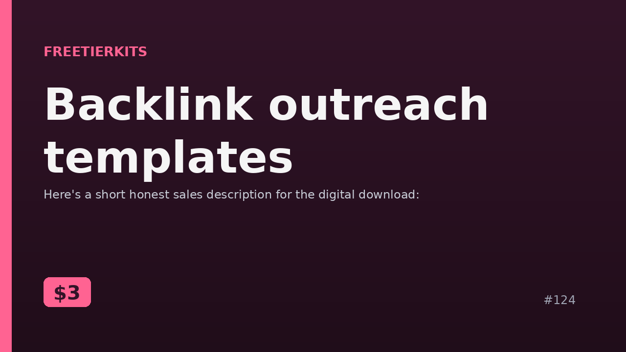 Backlink outreach templates – Practical Kit cover