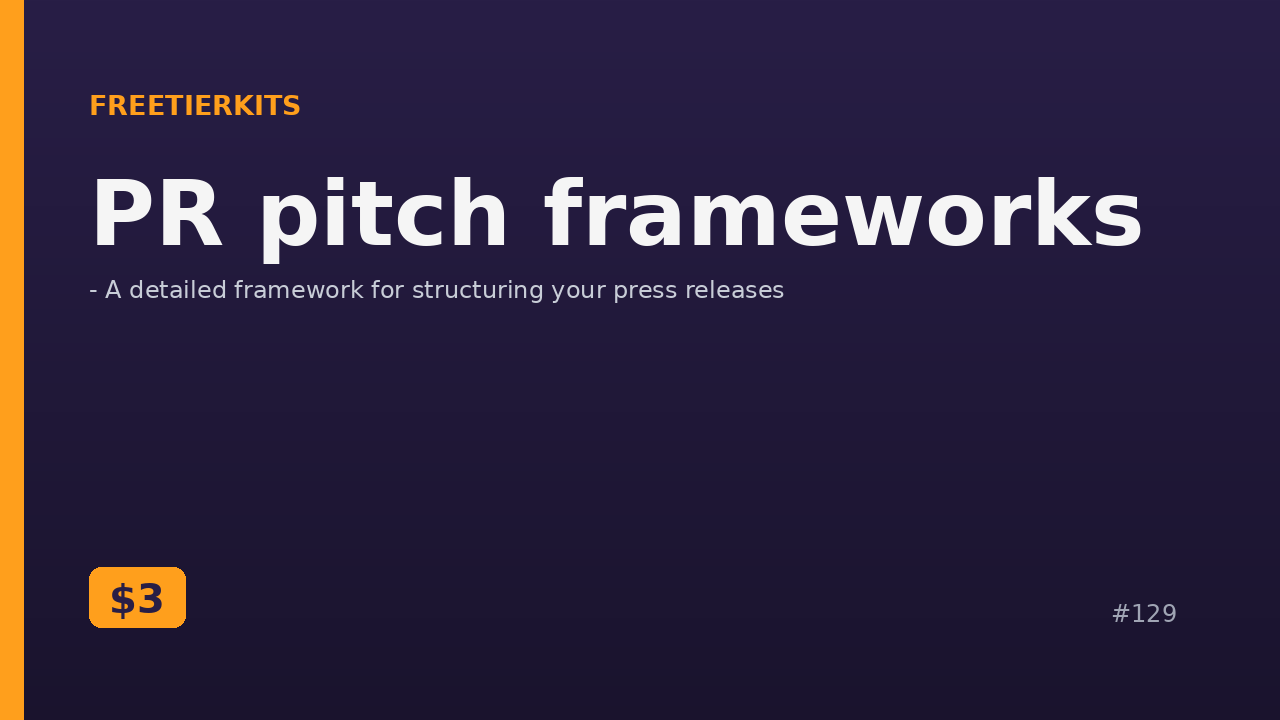 PR pitch frameworks – Practical Kit cover