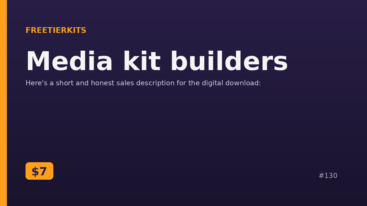 Media kit builders – Practical Kit cover