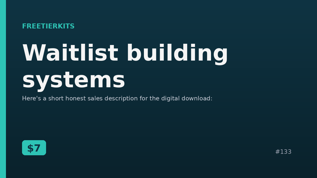 Waitlist building systems – Practical Kit cover