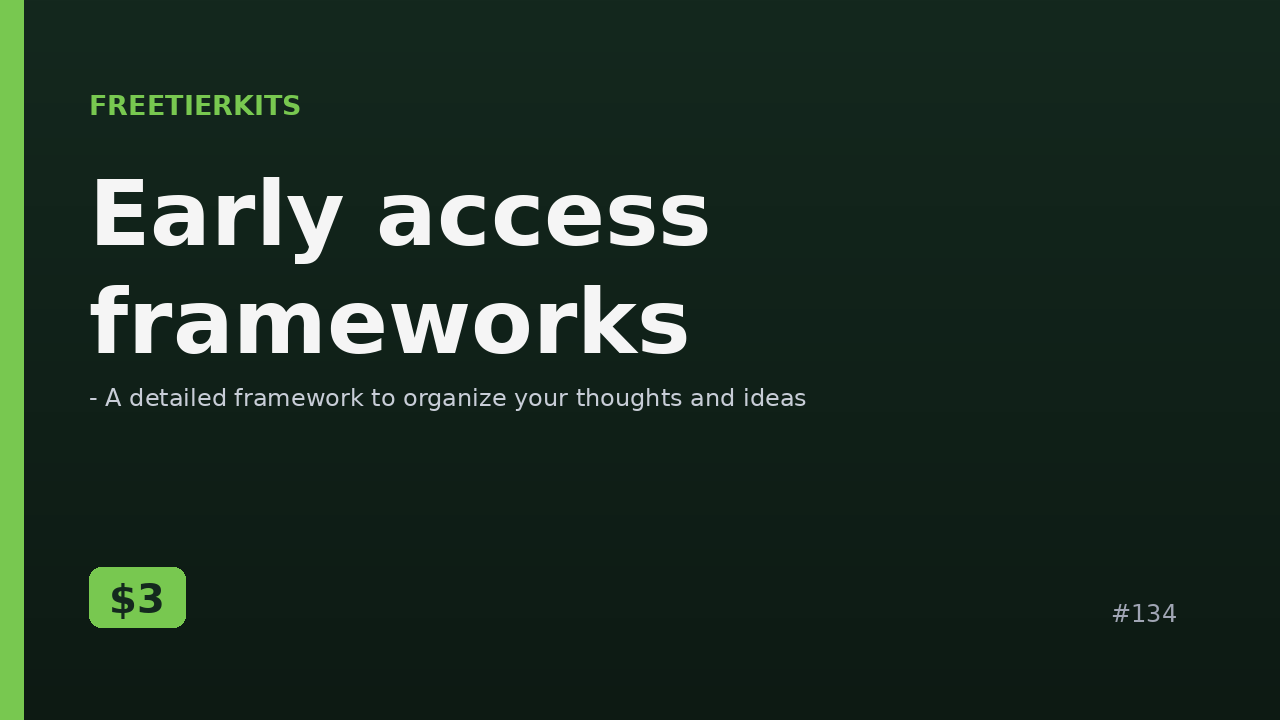Early access frameworks – Practical Kit cover