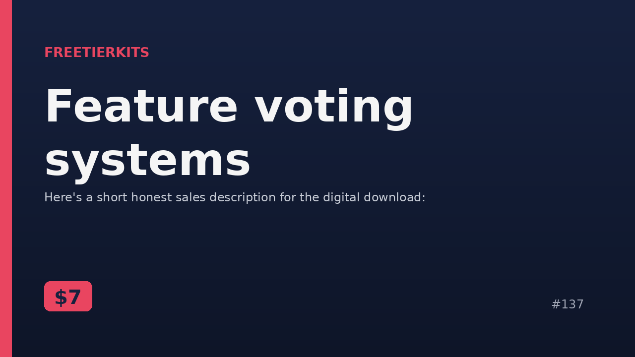 Feature voting systems – Practical Kit cover