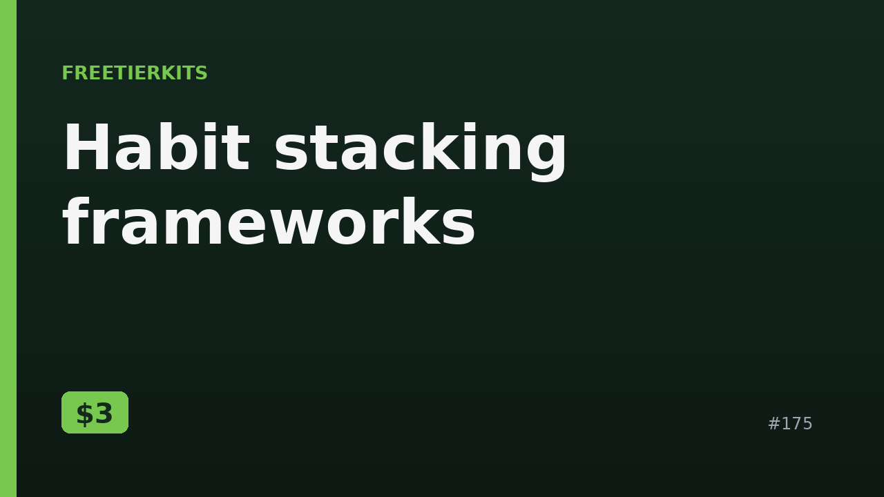 Habit stacking frameworks – Practical Kit cover