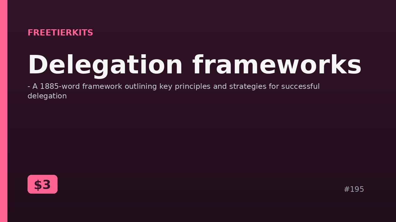 Delegation frameworks – Practical Kit cover