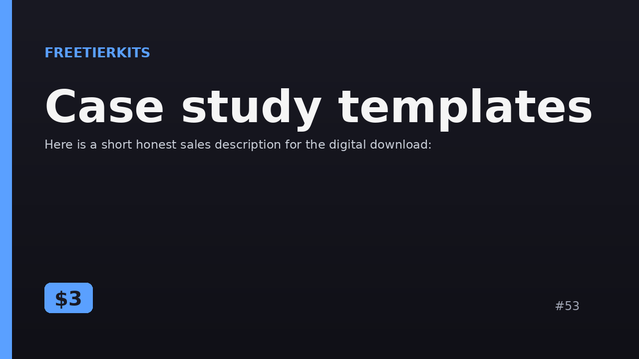Case study templates – Practical Kit cover