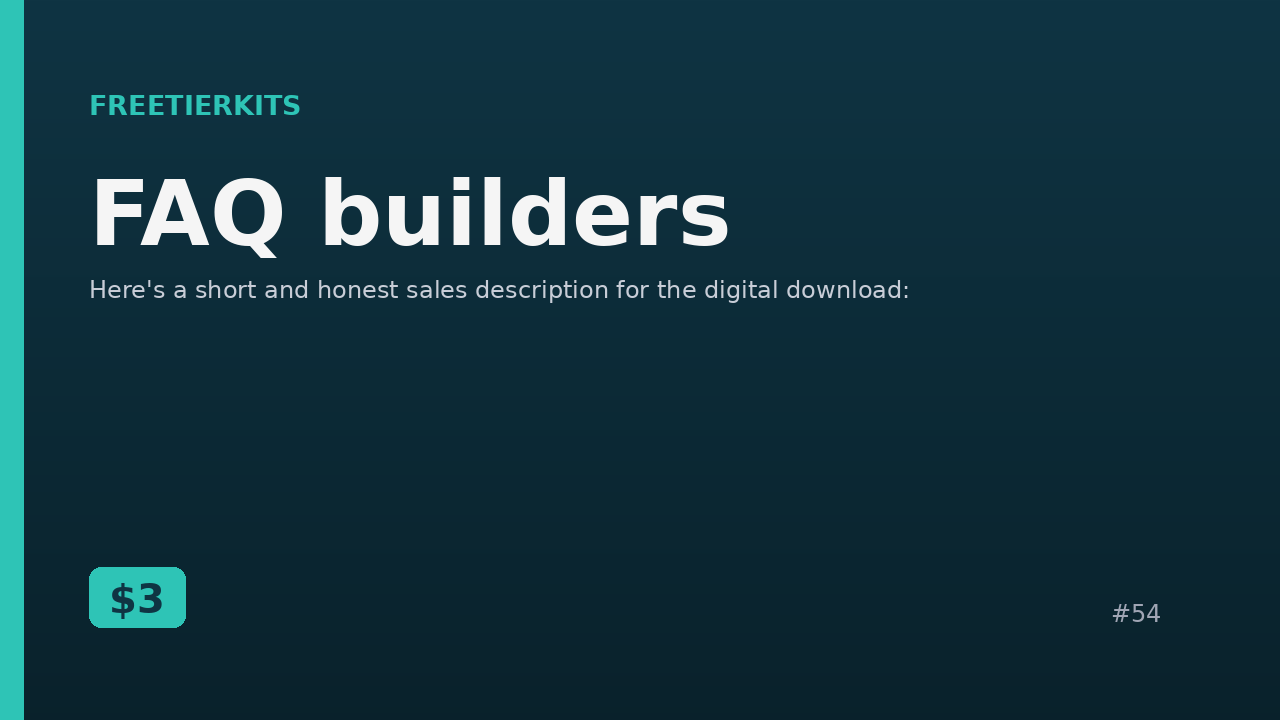 FAQ builders – Practical Kit cover