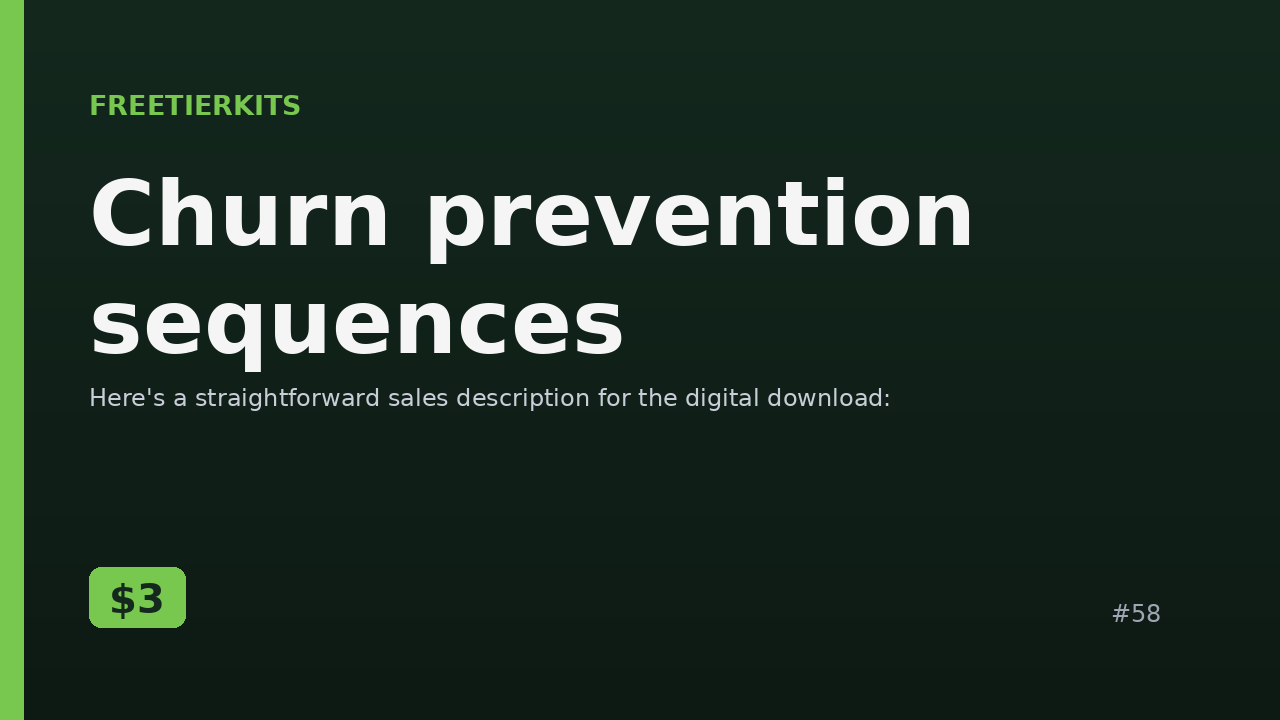Churn prevention sequences – Practical Kit cover