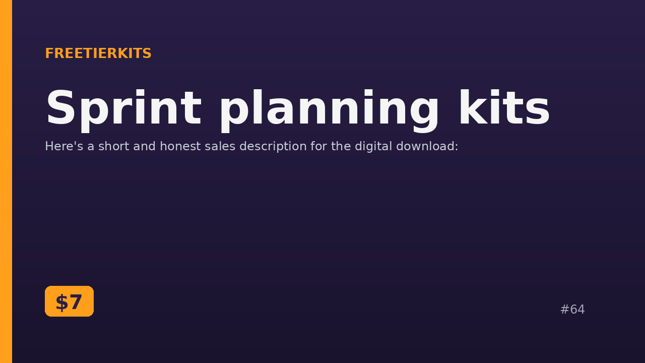 Sprint planning kits – Practical Kit cover