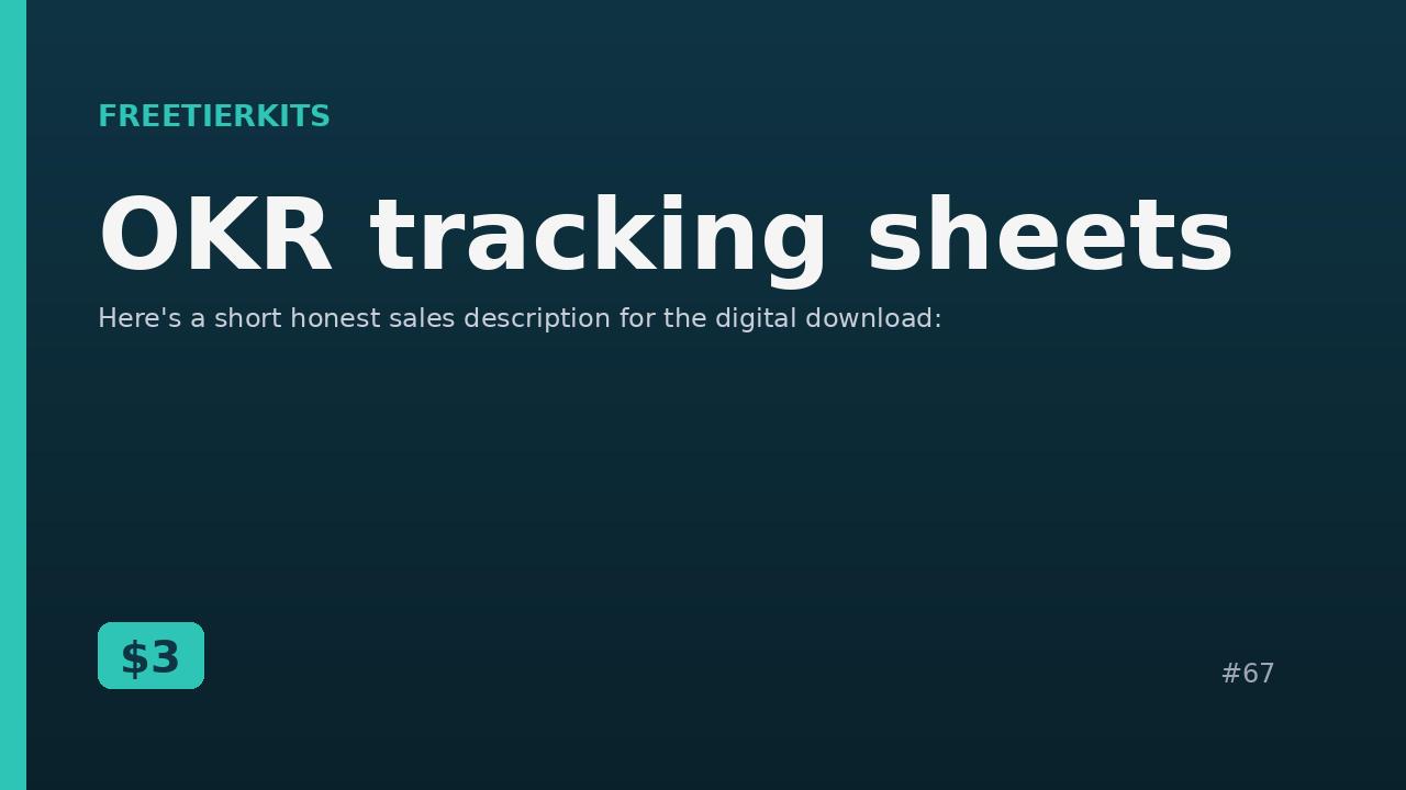 OKR tracking sheets – Practical Kit cover
