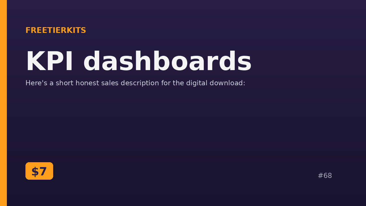 KPI dashboards – Practical Kit cover