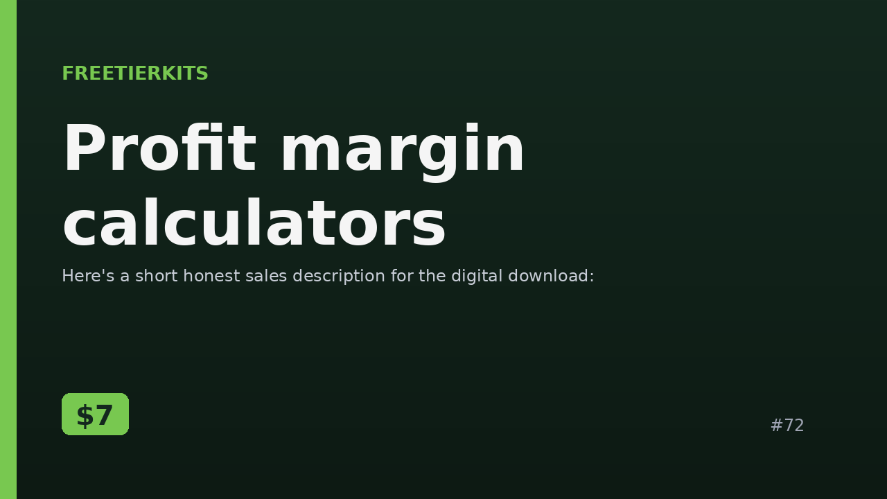 Profit margin calculators – Practical Kit cover