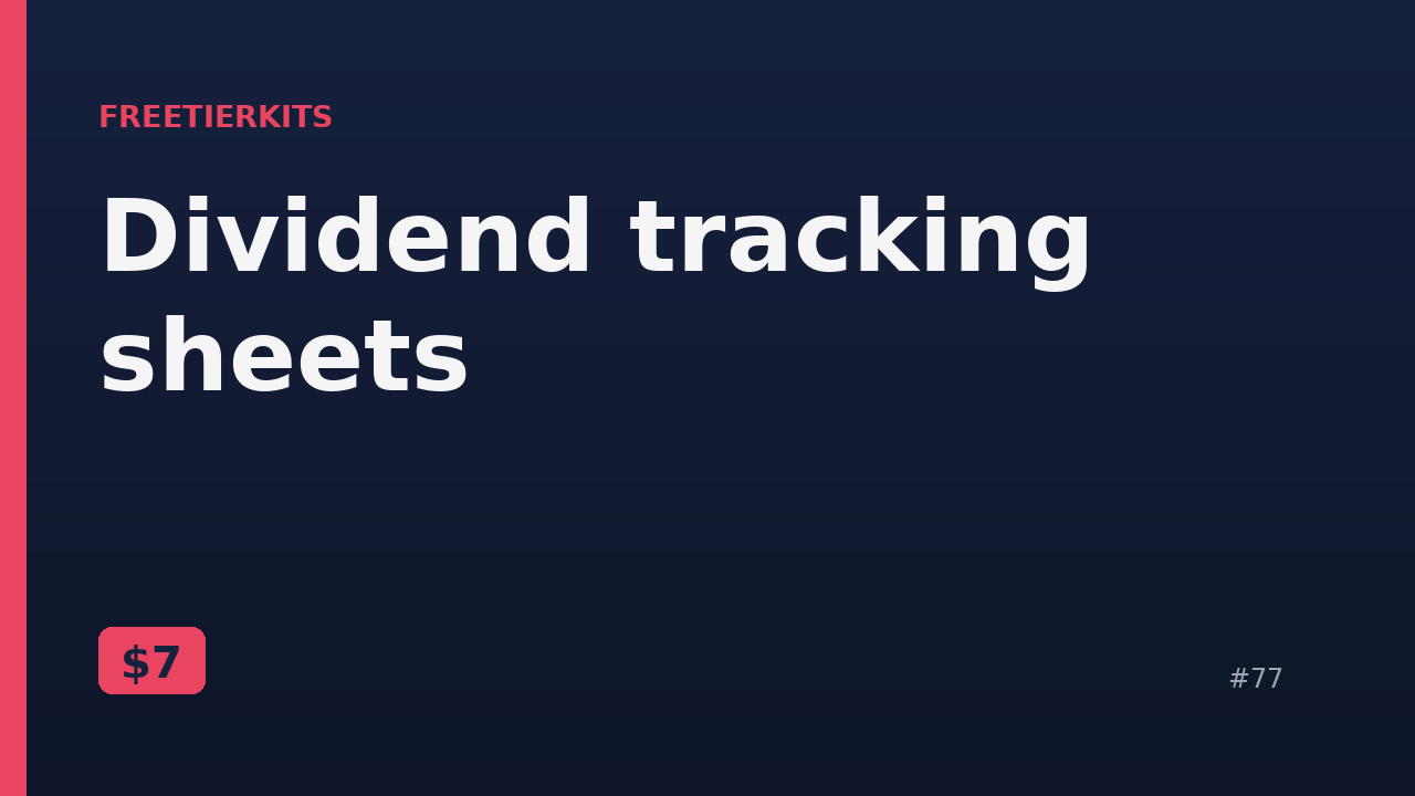 Dividend tracking sheets – Practical Kit cover